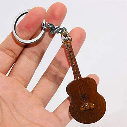 Hand made perfect teak wood key chain with ring(Beige) - HalfPe