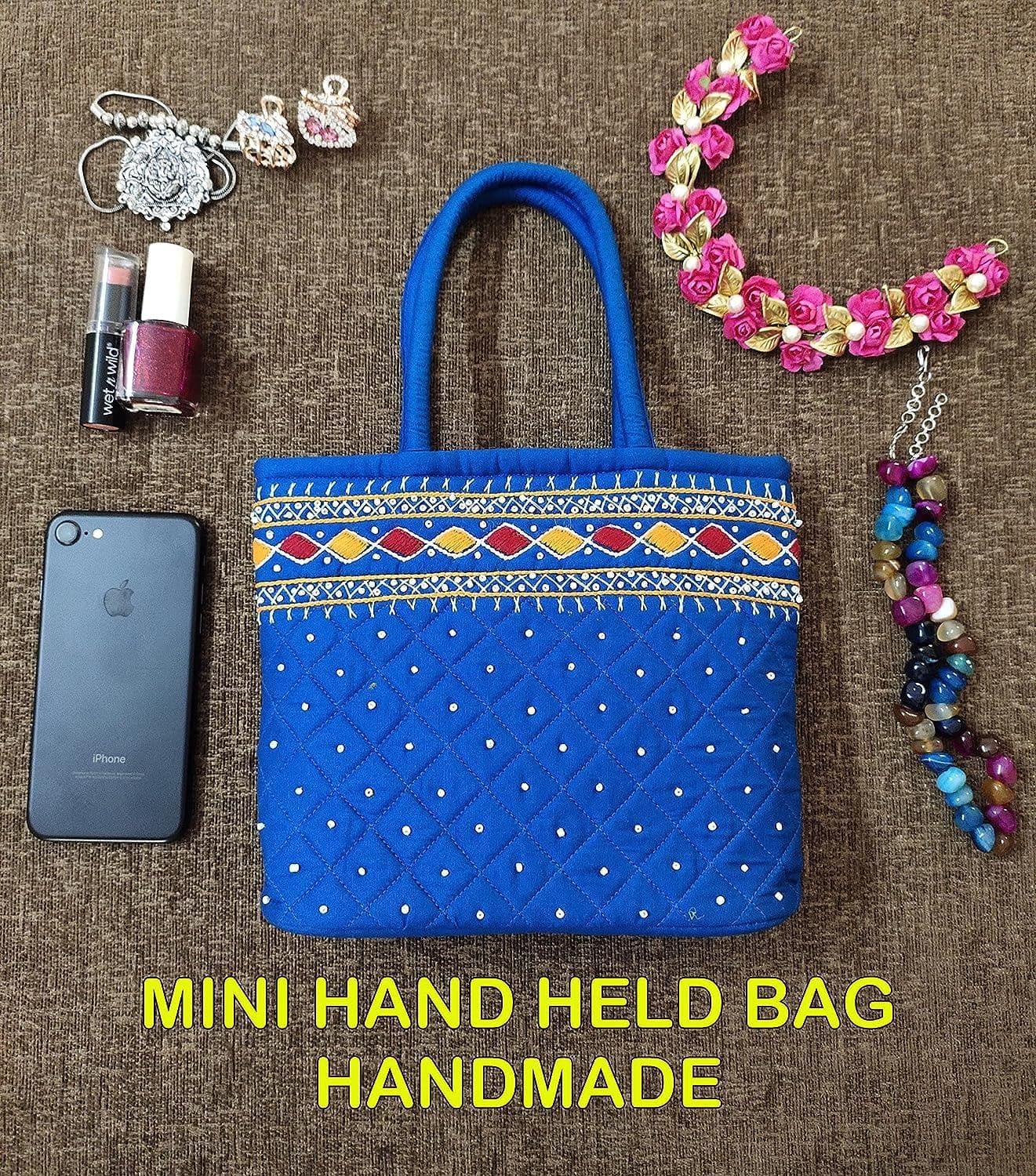 Handheld bag for women (party blue) - halfpeapp
