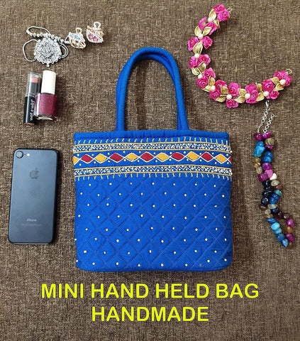 Handheld bag for women (party blue) - halfpeapp