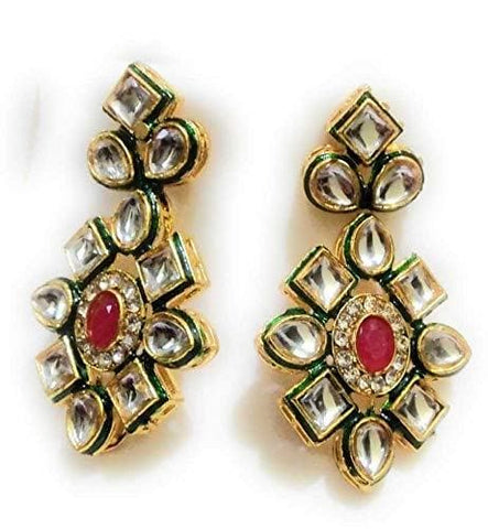 Handmade designer stylish marron color necklace with earrings - halfpeapp