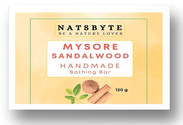 Handmade mysore sandal wood soap for bath | NATSBYTE - halfpeapp