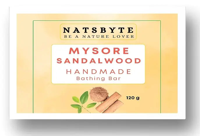 Handmade mysore sandal wood soap for bath | NATSBYTE - halfpeapp