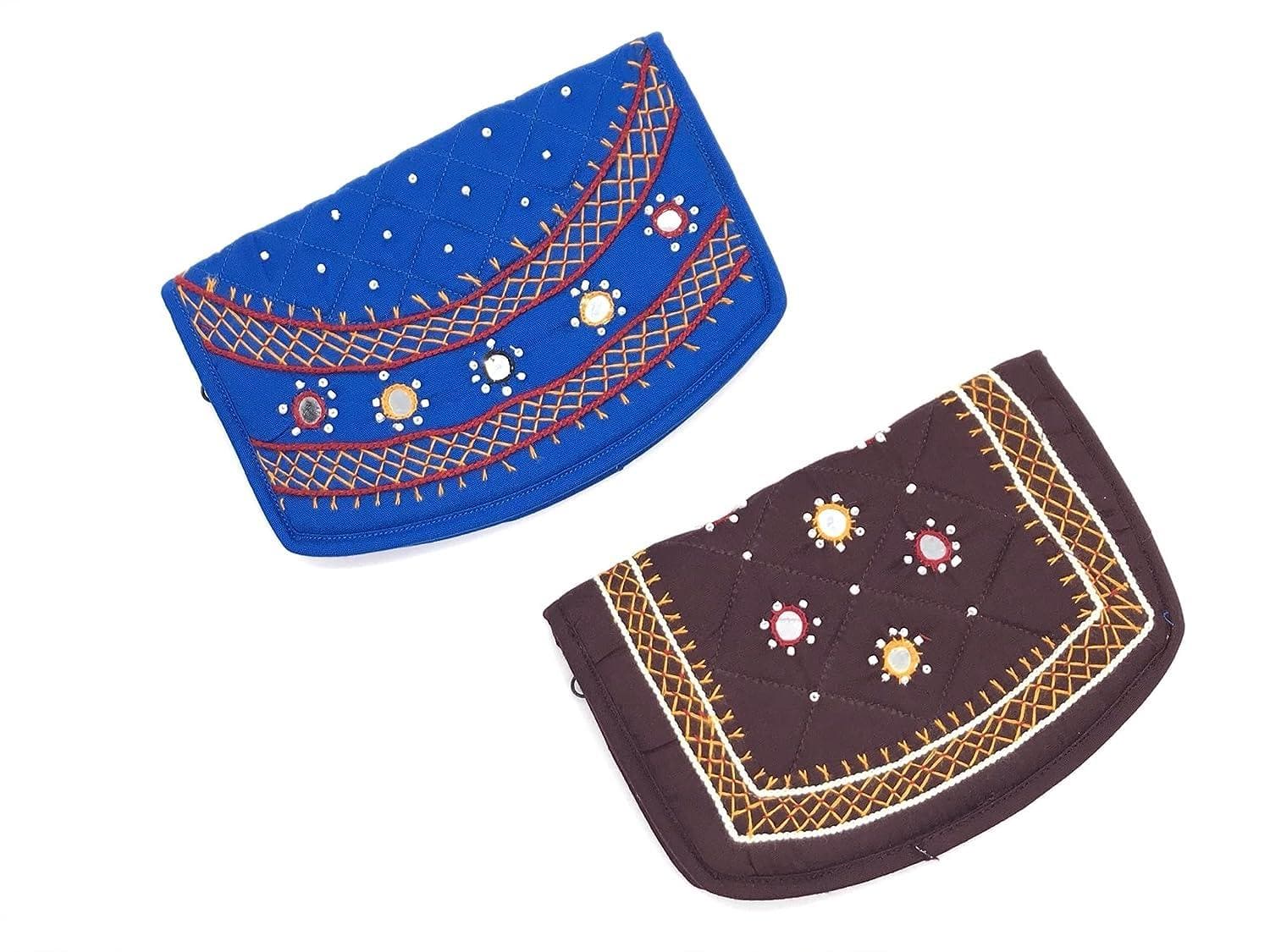 Handmade trendy two fold mini hand purse (pack of 2) - halfpeapp
