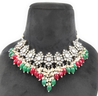 Handmade western choker necklace with earrings - halfpeapp