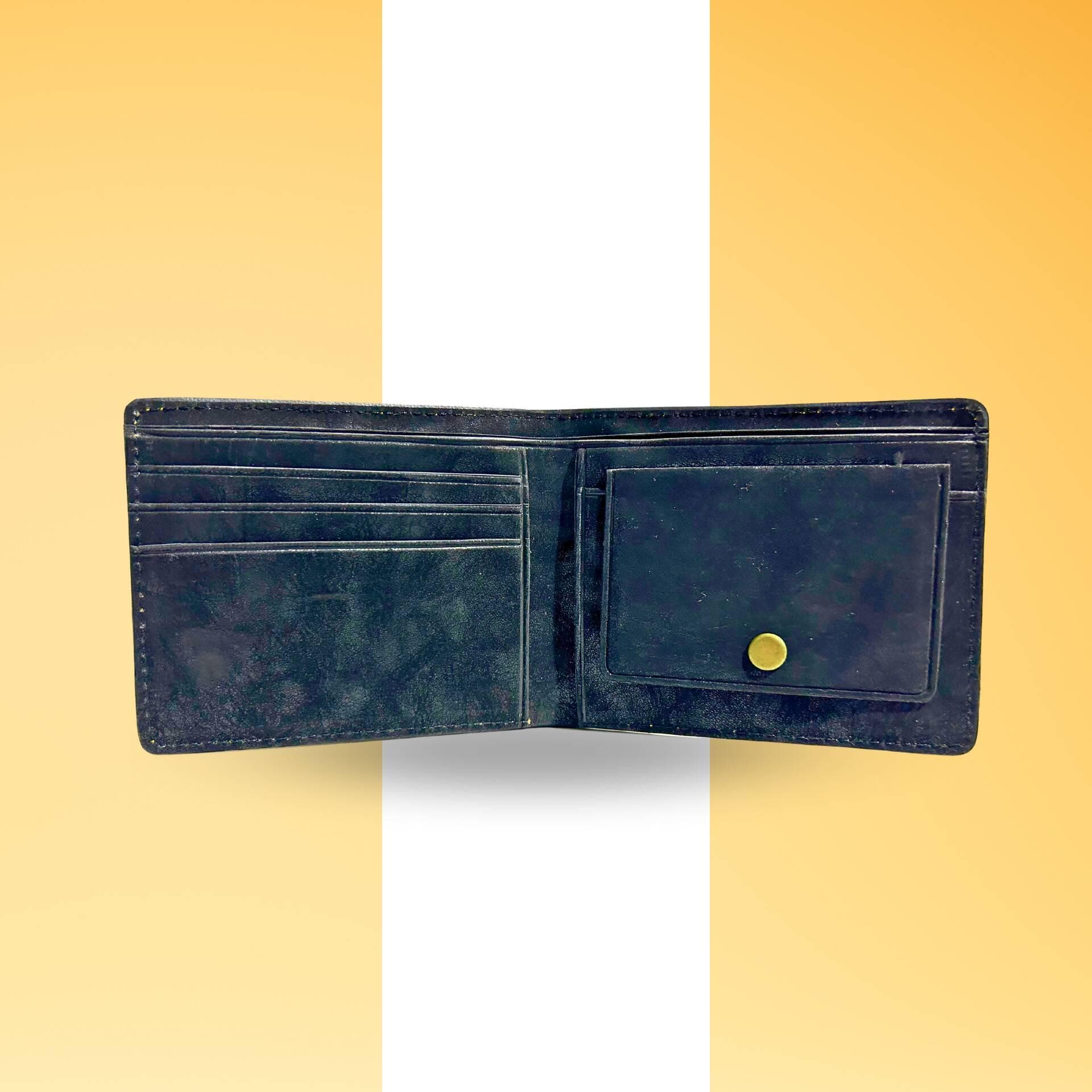 Navy Leather Wallet for Men - HalfPe