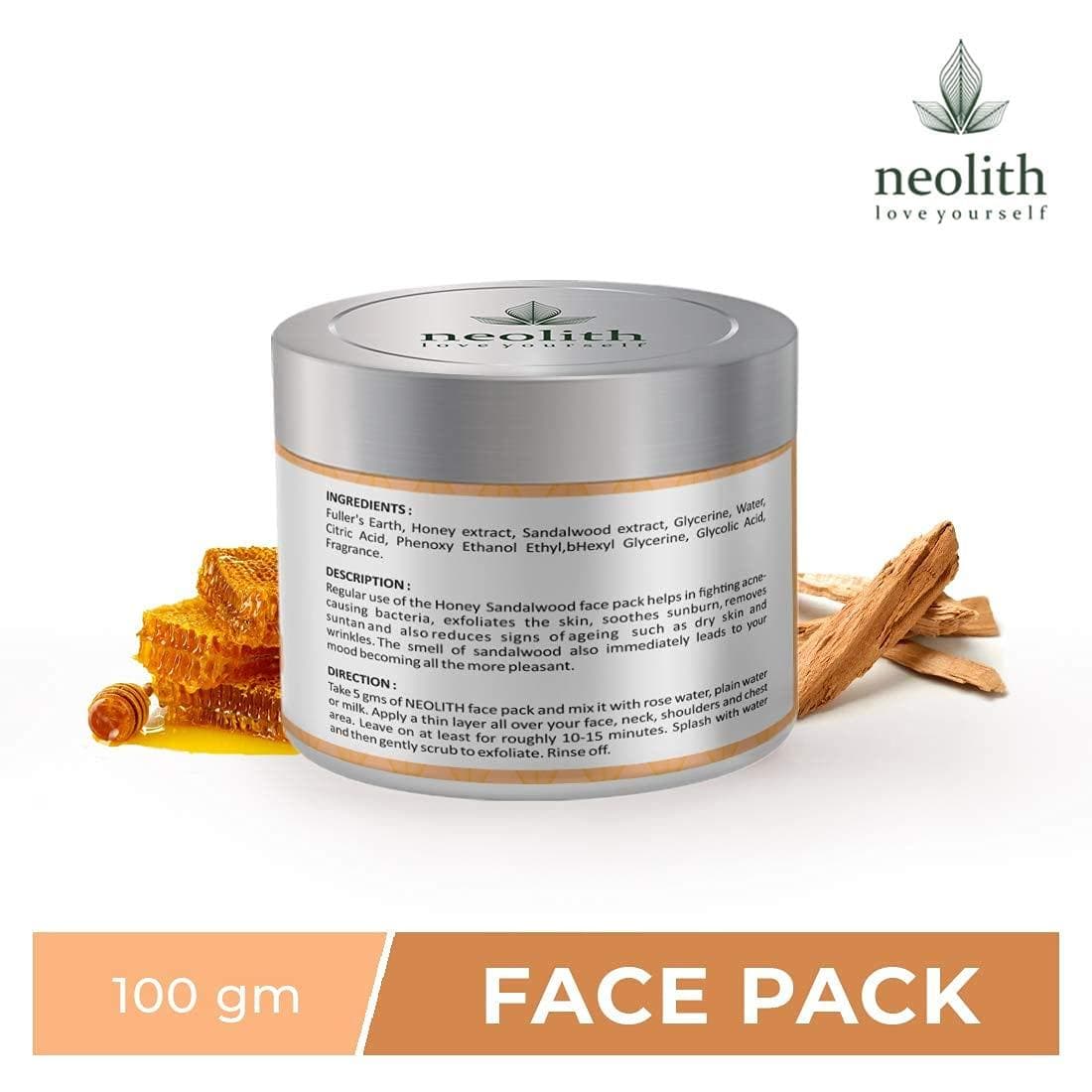 Honey sandalwood face pack (100gm) | NEOLITH - halfpeapp