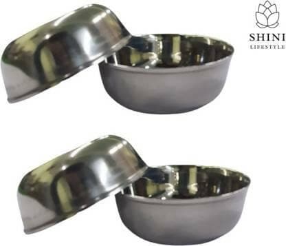 SHINI LIFESTYLE Stainless Steel Vegetable Bowl Stainless steel bowl(Pack of 4, Silver) - HalfPe