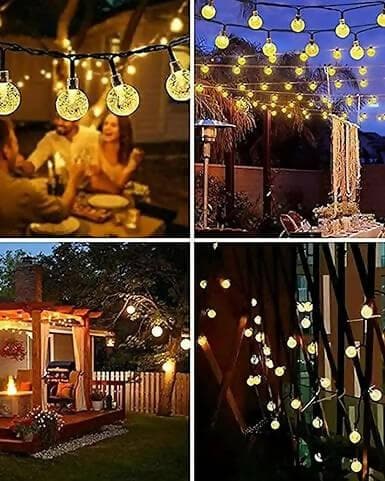 Crystal bubble shaped ball LED string light (14 lightS) - HalfPe