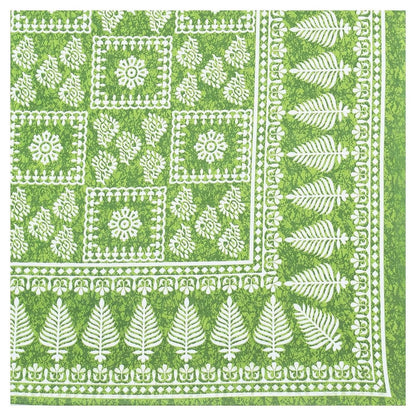 Jaipuri Traditional Cotton Double Bed Sheet with 2 Pillow Covers (Bedsheet for Double Bed Cotton, Green) - HalfPe