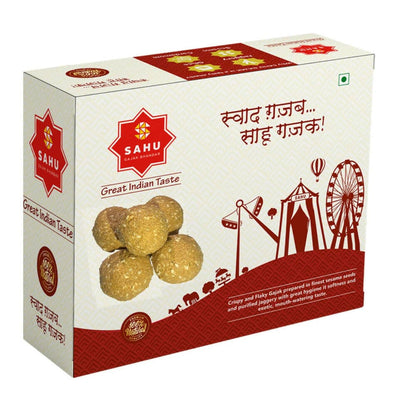 SAHU GAJAK BHANDAR Malai Til Ladoo 500 Gram - HalfPe