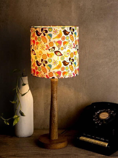 Colorful Birds Wooden Lamp - HalfPe