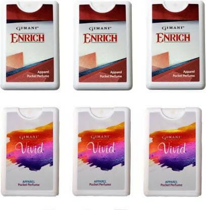 Gimani Enrich and Vivid Pocket Perfume 20 ML Each (Pack of 6 ) - HalfPe