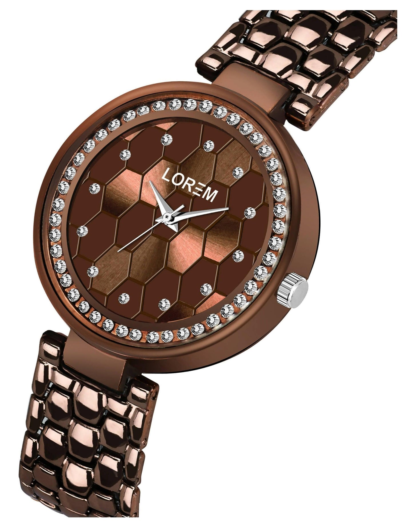 LOREM Chocolate Fancy Analog Watch For Women LR271 - HalfPe