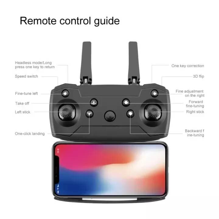 2024 New Quadcopter E88 Pro WIFI FPV Drone With Wide Angle HD 4K 1080P Camera Height Hold RC Foldable Quadcopter Drone | Gift Toy - HalfPe