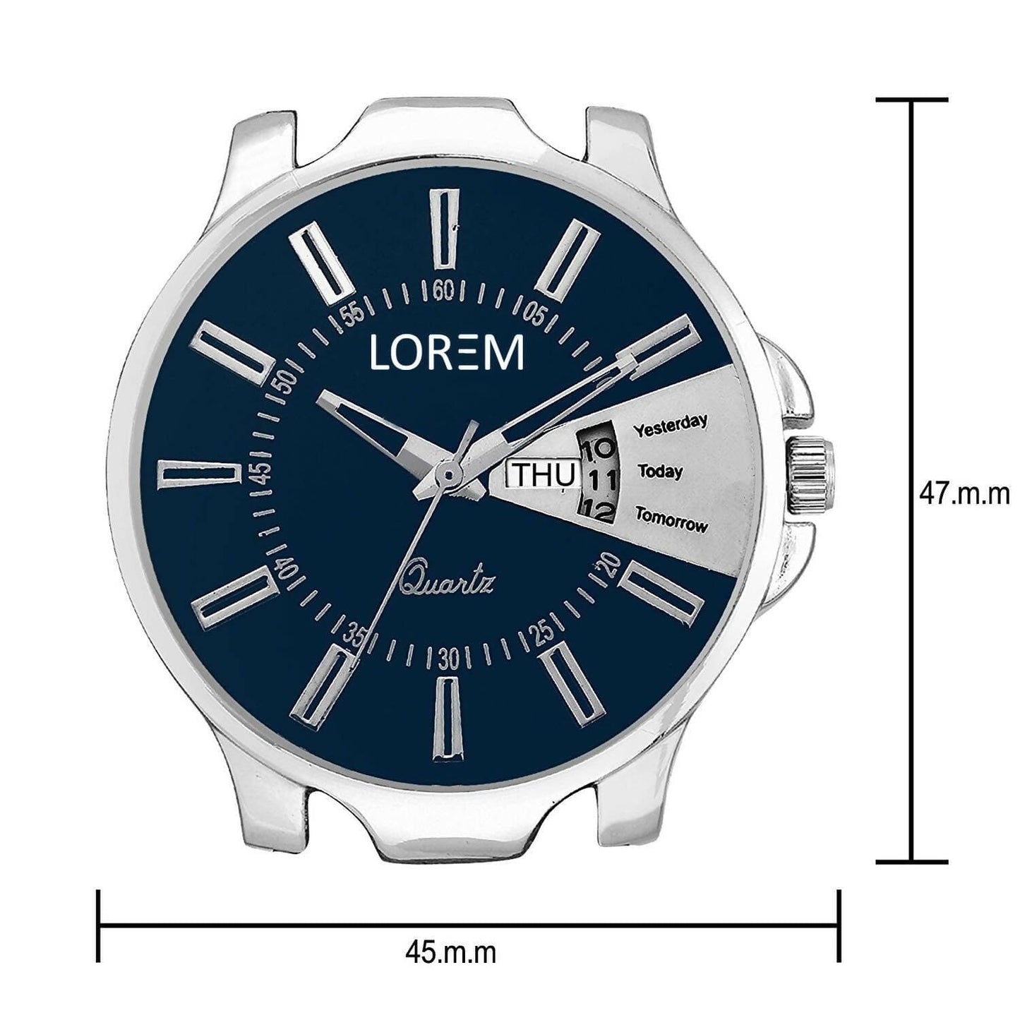 LOREM Blue Day Date Analog Watch For Men LR23 - HalfPe