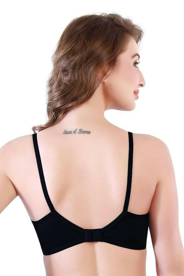 Cut & Sew Bra (Black) - HalfPe