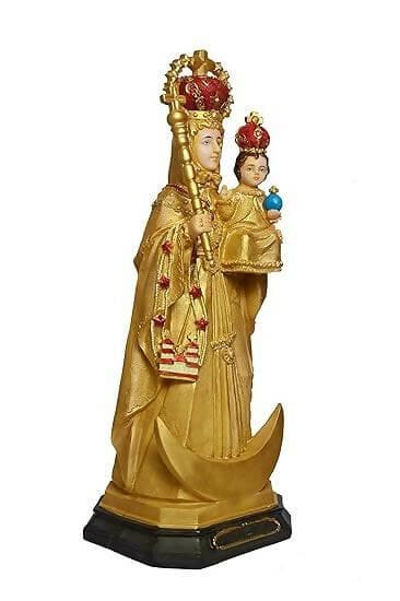 KariGhar Resin Our Lady of Velankanni Catholic Idol Perfect for Altar, Multi Color, 7 x 7.5 x 19.5 Inch - HalfPe