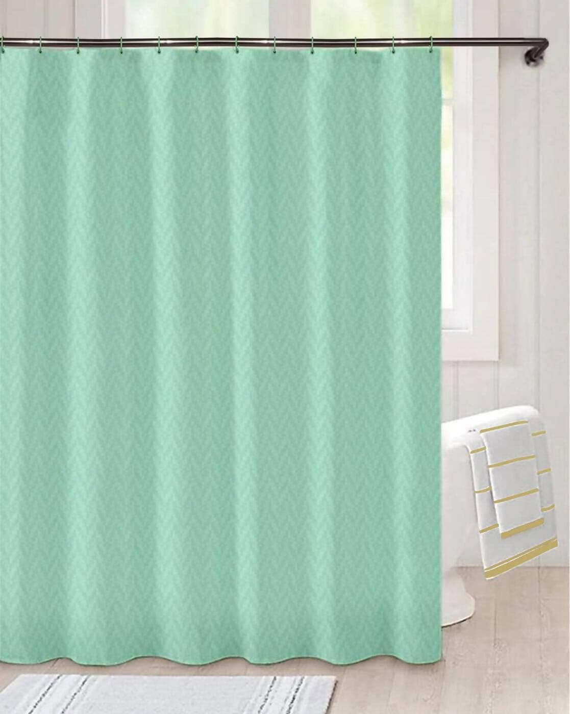 LUSHOMES Chevron Print Shower Curtain - HalfPe