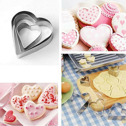 Stainless Steel Cookie Cutter (4 Different Shapes 3 Sizes) - HalfPe