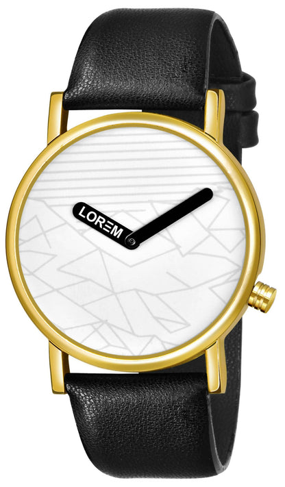 LOREM White Casual Analog Watch For Men LR37 - HalfPe