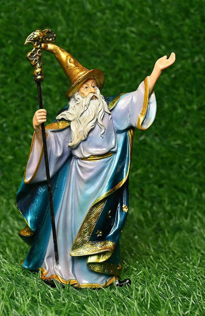 KariGhar Master Magician Merlin Idol Perfect for Home | Office | Prayer Room | Gifting & Decoration (Blue) - HalfPe