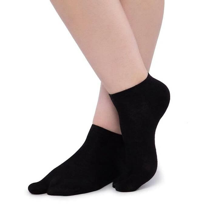 Black Low Ankle Thumb Socks(Pack Of 5 ) - HalfPe