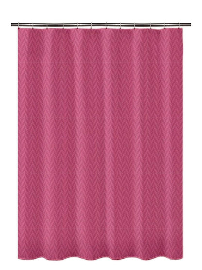 Lushomes Heavy Duty Fabric Shower Curtain, water resistant Partition Liner for Washroom, W6 x H6.5 FT, W72xH80 IN with Shower Curtains 12 Plastic Eyelet 12 C-Rings (Non-PVC), Colour Pink - HalfPe