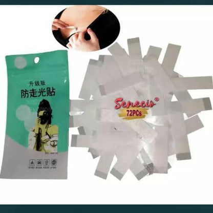 SENECIO Invisible Trasparent Double Sided Fashion Body Tape Clear Bra Strip Adhesive Women Secret Tape For Low-Cut Dress Lingerie Tape (2 sets- 144 pcs) - HalfPe