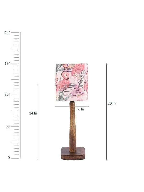 Pink Flamingo Wooden Lamp - HalfPe