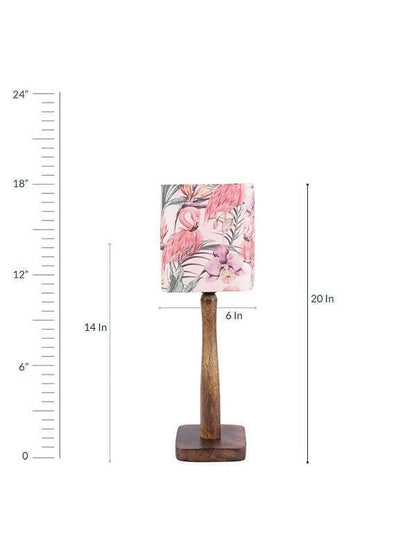 Pink Flamingo Wooden Lamp - HalfPe