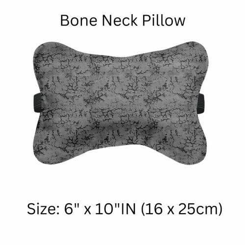 Car Seat Neck Rest Pillow, Cushion For All Cars, Premium Designer Chenille Lumbar, Back and Headrest Support for Car Seat, Size 17x27 cms, Dark Grey Velvet, Set of 2 by Lushomes - HalfPe