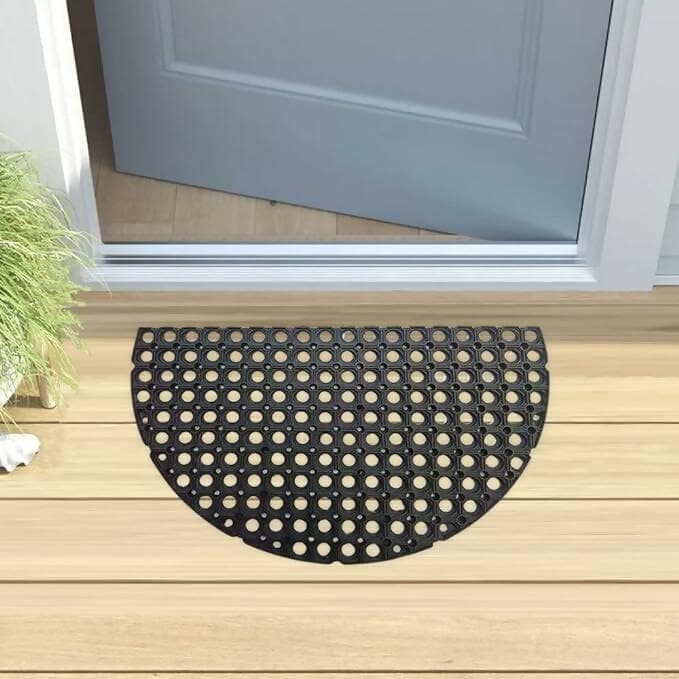 Mats Avenue Rubber Outdoor Door Mat Half Moon Shape for Home/ bathroom - HalfPe