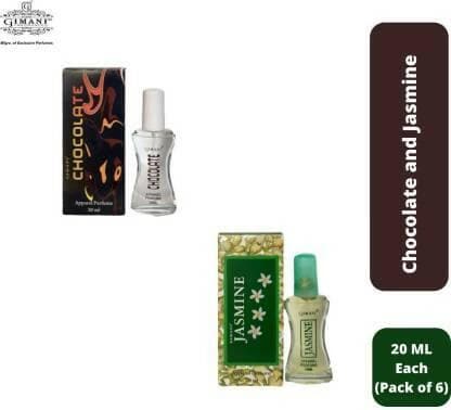 Gimani Chocolate and Jasmine Perfume 120 ml (pack of 6, each of 20ml) - HalfPe