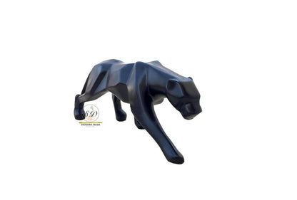 SAJGHAR DECOR Modern Geometrical Black Panther Jaguar Statue for Living Room Decor, Showpiece - HalfPe