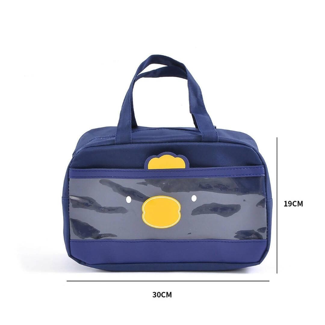 Duck Printed Lunch Bag (Blue) - HalfPe