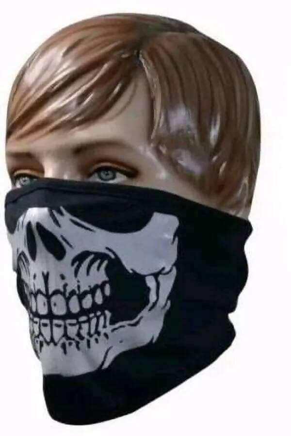 Black Bike Face Mask for Men & Women (Size: Free, Balaclava) - HalfPe