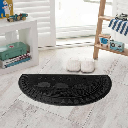 Mats Avenue Rubber Half Round pin Dot Door Mat (29 X 60 CM) - HalfPe