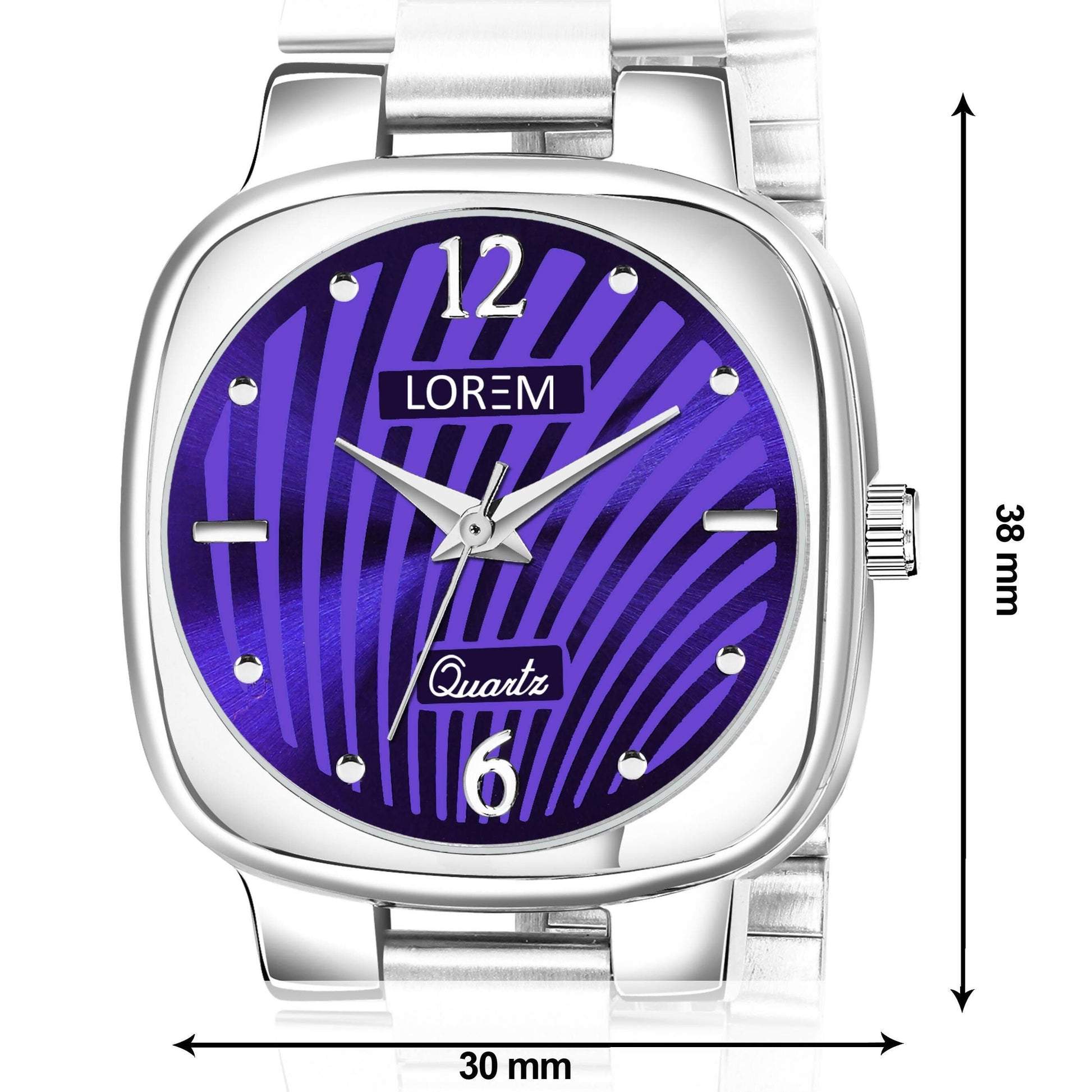 LOREM Purple Abstract Floral Analog Watch For Women LR309 - HalfPe