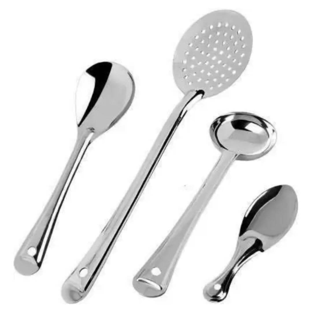 SHINI LIFESTYLE Stainless Steel Ladle (Pack of 4) - HalfPe