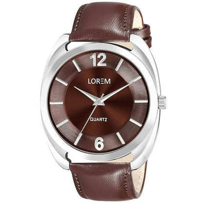 LOREM Brown Stylish Dial Analog Watch For Men LR79 - HalfPe