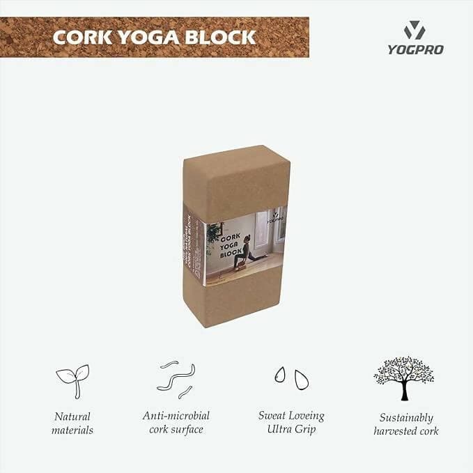 YOGPRO CORK YOGA BLOCK (SET OF 2) - HalfPe