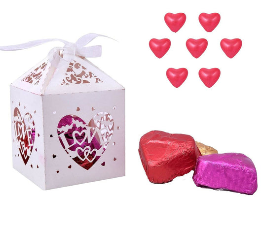 MANTOUSS Valentines Day Gift for Girlfriend/Boyfriend/Valentines Day Chocolate Gift Pack-Love Box with Chocolate+ Heart Shaped Love Balloons - HalfPe