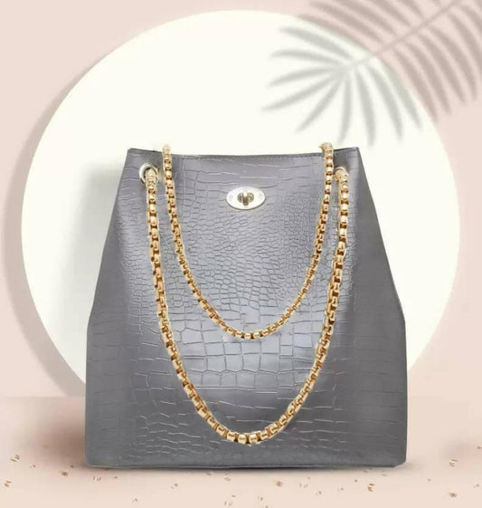 Women Grey Handbag - HalfPe