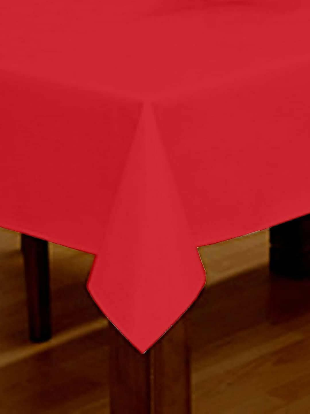 Lushomes Dining Table Cover 6 Seater, Classic Plain Dining Table Cover Cloth (Size 60 x 70”, 6 Seater Table Cloth) (Red) - HalfPe