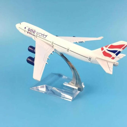 GM 16cm British One World Airways Boeing 747 Plane - HalfPe