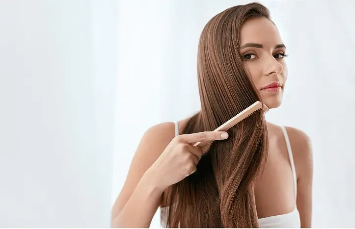Kacchi neem wood detangle long comb (pack of 2) | THE EARTH TRADING - halfpeapp