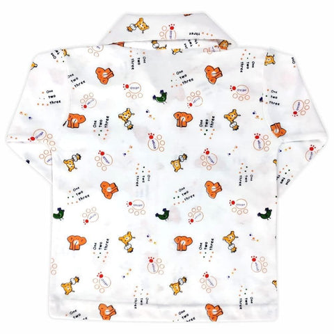 Kids and BEBS Baby Boy and Baby Girls Sleepwear Night Suit, Night Wear, Top & Pajama Set Full Sleeve with Pockets Orange color (3 Years- 4 Years) - halfpeapp