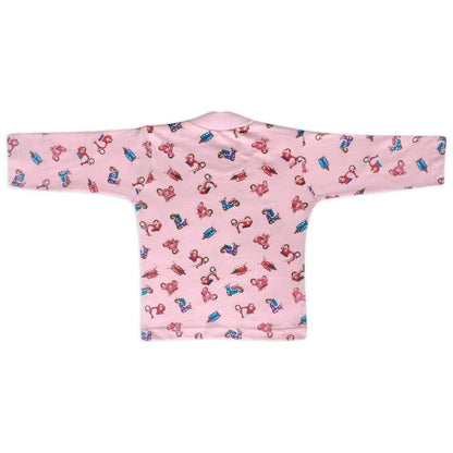 Kids and BEBS Baby Boy and Baby Girls Sleepwear Night Suit, Night Wear, Top & Pajama Set Full Sleeve with round neck printed pink (2 Years - 3 Years) - halfpeapp