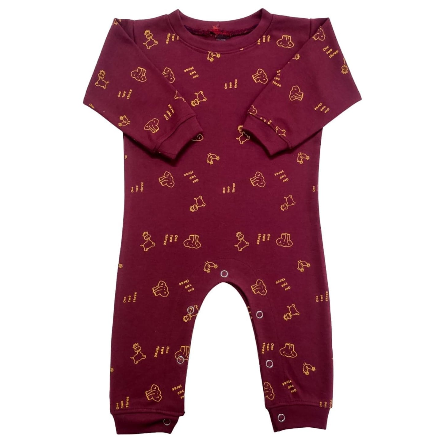 KIDS & BEBS Cute Elephant Print Rompers for Baby Boy And Baby Girls Made With Soft 100% Pure Cotton Fabric Summer Friendly (Maroon, 0 - 3 months ) - halfpeapp