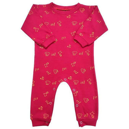 KIDS & BEBS Cute Elephant Print Rompers for Baby Boy And Baby Girls Made With Soft 100% Pure Cotton Fabric Summer Friendly ( Rani, 3 - 6 months ) - halfpeapp